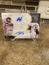 2023 Topps Dynamic Duals Luis Arraez Jazz Chisholm Jr. Dual Autograph Black /50