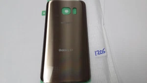 Galaxy S7 Back Battery Cover Gold Adhesive Glass Verizon (Lot of 5) - Picture 1 of 1