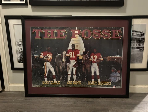 Washington Redskins “The Posse” Framed Poster Monk, Sanders, Clark Costacos NFL Cover