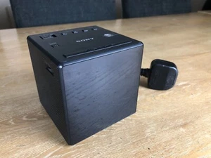 SONY ICF-C1 Radio Alarm Clock AM/FM LED Snooze Black Bedside Dual Band Cube VGC - Picture 1 of 6