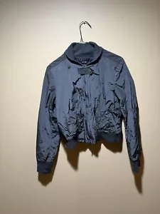 Theory Women's Full Zip Pockets Cropped Jacket Grey Size M Petite Casual Light - Picture 1 of 5