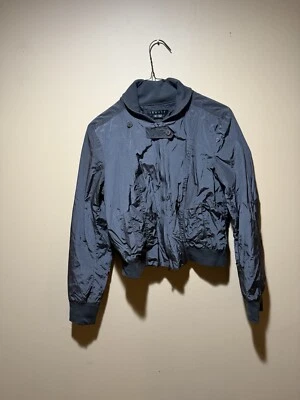 Theory Women's Full Zip Pockets Cropped Jacket Grey Size M Petite Casual Light - Image 1 of 4