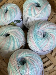 CARON Cotton Tales - Vintage Discontinued- 5 Balls “sprinkled Hombre” - Picture 1 of 16