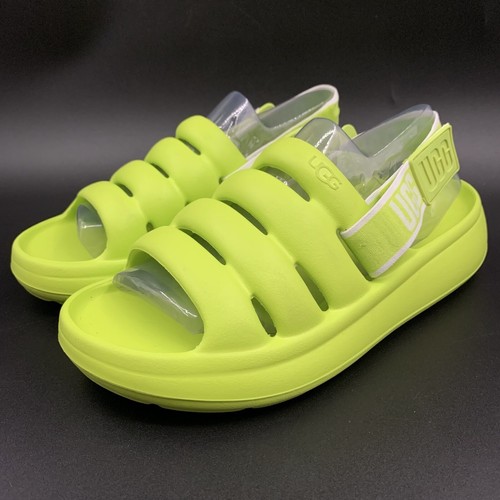 SANDALO SLINGBACK IMPERMEABILE UGG SPORT YEAH SLIDE DONNA US 9 VERDE LIME