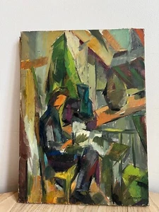 Cubist Landscape – Oil on Canvas by Charles Vallet (1907–1993) - Picasso infl - Picture 1 of 7