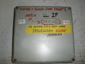02 NISSAN ALTIMA 3.5-L ECM CORE*NON-WORKING* JA56Q61E04 **CORE**((F-4042 ))/. - Bild 1 von 2