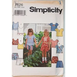 Simplicity 7626 Sewing Pattern: Toddler or Child's Sun Suit Vtg 90s Sz 2 3 4 - Picture 1 of 6