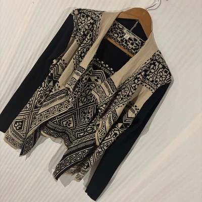 Lucky Brand Womens Size Medium Aztec Boho Southwest Open Wrap Cardigan 2B-8 - Image 1 of 4