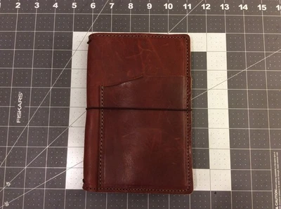 Speckled Fawns Multipocket Traveler's Notebook, Brown Leather 7-11/16" x 5-1/8" - Image 1 of 4