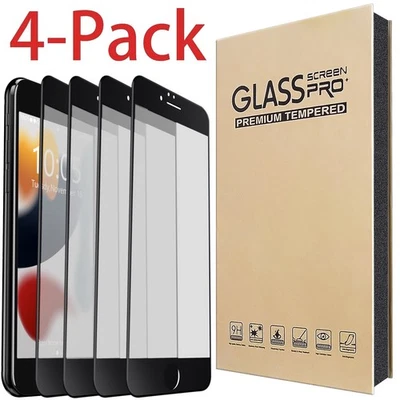 4-Packs Clear Glossy Tempered Glass Screen Protector For Apple iPhone 8/8 Plus - Image 1 of 4