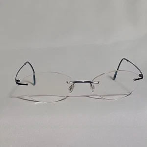 Safilo Titanium Rimless Eyeglasses Frames 49-18-135 215D 2H2 Aqua Fade Italy  - Picture 1 of 10