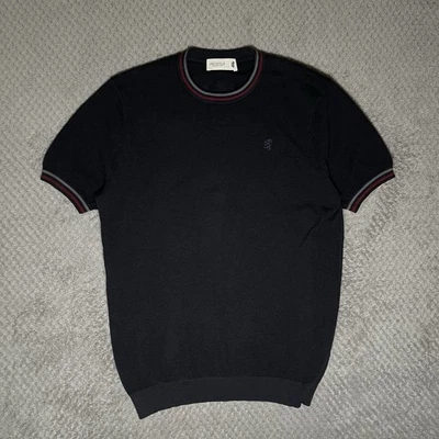 Pringle of Scotland Men’s Black Cotton Knit Top Size L Pullover Jumper VGC - Image 1 of 4