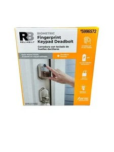 Reliabilt Deadbolt Fingerprint Security Door Lock Biometric in Satin Nickel - Bild 1 von 4