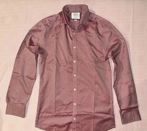 Charles Tyrwhitt Mens Shirt - Non Iron Red CoralbExtra Slim Fit 14.5/32 - Picture 1 of 5