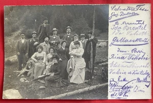 🌈Rara Foto/Cart. di Gruppo Viaggiata x Rovereto Rialto Bollo Austriaco🇦🇹1900 - Foto 1 di 8