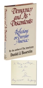 Demokratie und ihre Unzufriedenheit ~ SIGNIERT von DANIEL J. BOORSTIN ~ Erstausgabe 1. 1974 - Bild 1 von 8