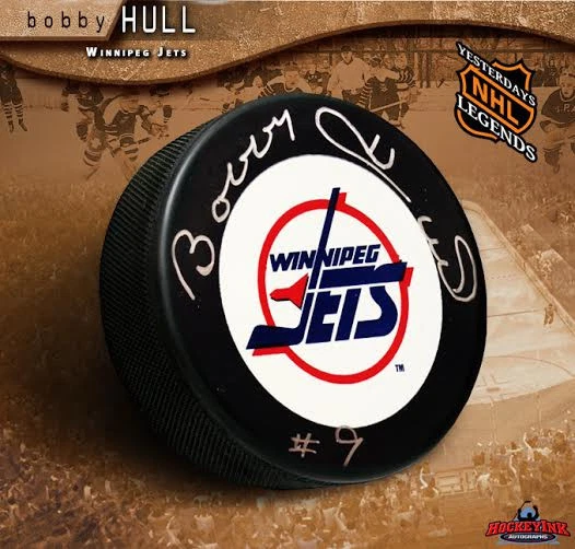 Disco de los Jets Winnipeg firmado por Bobby Hull - Leyenda de los Chicago Blackhawks Foto 1 de 1