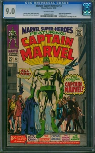 Marvel Super-Heroes #12 ⭐ CGC 9.0 ⭐ 1st Appearance of CAPTAIN MARVEL! 1967 - Picture 1 of 2