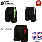 Mens Football Shorts Jogging Running Gym Sports Breathable Fitness Size M - 2XL