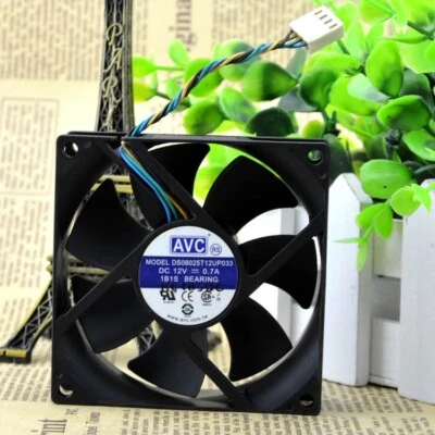 AVC DS08025T12UP033 8025 12V 0.7A 8cm 4-Wire Cooling Fan - Image 1 of 4