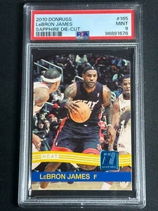 2010 Donruss Sapphire Die-Cut Lebron James #165 PSA 9 MINT SSP /49 RARE POP 6 - Picture 1 of 2