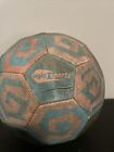 Oglo Sports Soccerball Blue Pink Black Ball Has Cracks Up Holds Air