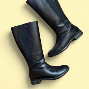 Bussola Trapani Boot Women's sz 10 Shoes Black Leather Comfort Tall Riding - Picture 1 of 4