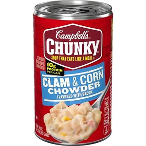 Campbell's Chunky Soup, Clam and Corn Chowder 🥓 18.8 Oz (Pack of 2) - Picture 1 of 4