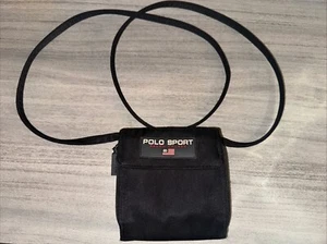 vtg Ralph Lauren Polo Sport 5 x 5” black crossbody purse NWOT Mini Nylon - Picture 1 of 13