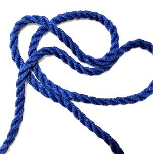 3/8" Twisted 3 Strands Rope Trim Matte Cord Royal Blue 5 yds (15 feet) #CO21 - Picture 1 of 2