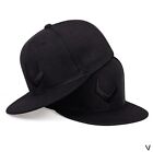 Black Embroidered VALOURIAN Baseball Cap Hip-Hop Snapback Hat Flat Brim 56-61  V