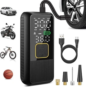 Pwperry Tire Inflator Portable Air Compressor 4XFaster 150PSI Smart Air Pump 12v - Picture 1 of 8