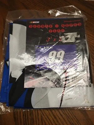 Nascar Carl Edwards  #99 Rousch Fenway Double Sided 3x5 ft Blue Race Flag NEW - Image 1 of 3