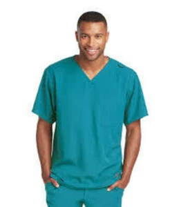 Dickies Dynamix Men, V-Neck Chest, SIZE: M, Caribbean Blue - Picture 1 of 1