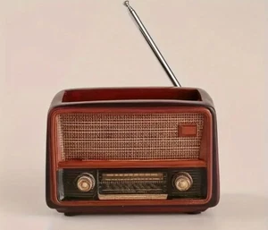 Retro Radio Keramik Sukkulenten Topf - Mid Century Modern Stil - Bild 1 von 10