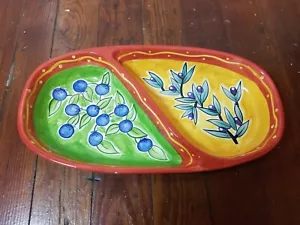 Henriksen Imports Les Jardins de Provence Charlotte Gilbert 2 divided bowl - Picture 1 of 5