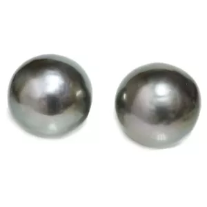 Orecchini a perno perle di Tahiti 13,5 mm barocco oro 14kt grigio verde - Foto 1 di 4