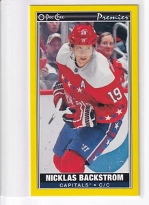 2020-21 O-Pee-Chee Premier Tallboys Yellow Border #P-5 Nicklas Backstrom - Picture 1 of 2