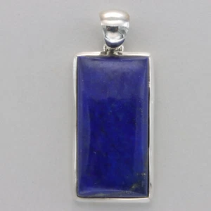 Colgante cuadrado/rectángulo de plata de ley 925 - lapislázuli azul #1 - Imagen 1 de 8