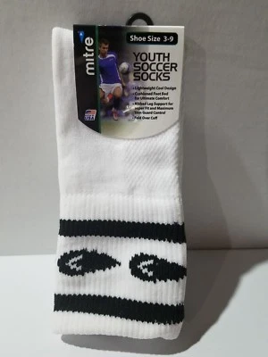 MITRE YOUTH SOCCER SOCKS SHOE SIZE 3-9 NEW - Image 1 of 3