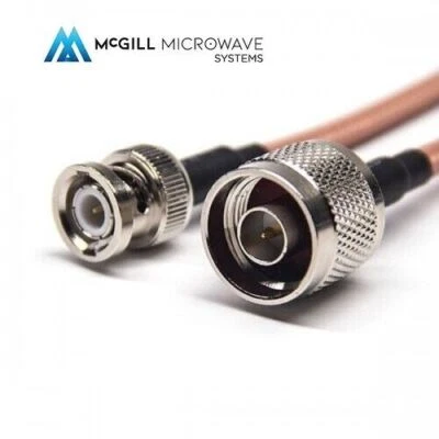 N Male to BNC male Cable Low Loss Coaxial RG316 High Power Military Spec - Image 1 of 4