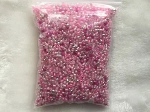 Großhandel 6800 Stck. Posten Großpackung 11/0 kleine Glasperlen 100 g SUPER ANGEBOT hübsch rosa - Bild 1 von 1