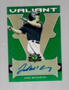 Jake McCarthy 2018 Leaf Valiant Green Refractor Auto 79/99 Rc Autograph - Bild 1 von 2