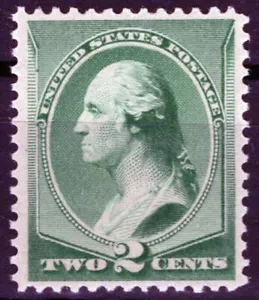 US 213 MNH VF-XF 2c green 1887 Washington Perf 12 ZAYIX 0424MAR0003 - Picture 1 of 4