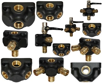 GROLL GMBH Druckluft Verteiler Durchgangsverteiler Wanddose Wandverteiler Druckluftdose