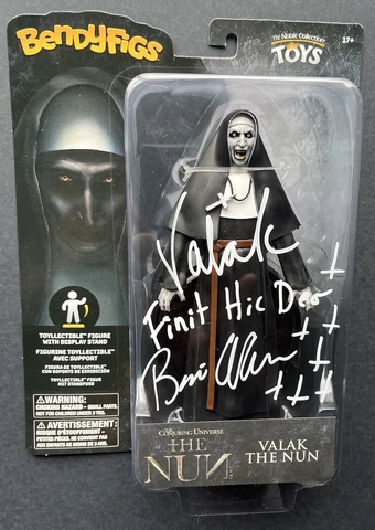 The Noble Collection - The Nun: Valak 7" Bendy Figure  Autographed Signed Cover