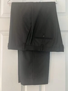 Chaps Men’s Dress Pants Size 40X30 Black Pin Striped Dress Pants - Picture 1 of 7