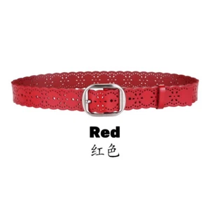 Real Leather Waist Belt Fashion Hollow Flower Women Jeans Casual Coats Waistband - Picture 1 of 29