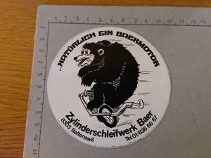 ADESIVO VINTAGE STICKER kleber NATURLICH EIN BAERMOTOR BAER ZYLINDERSCHLEIFWERK - Picture 1 of 1