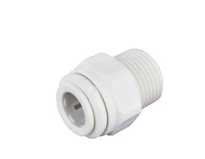 John Guest 3/8" NPTF Push-To-Connect x 3/8 in Male MIP Adapter Plumbing Fitting - Picture 1 of 2